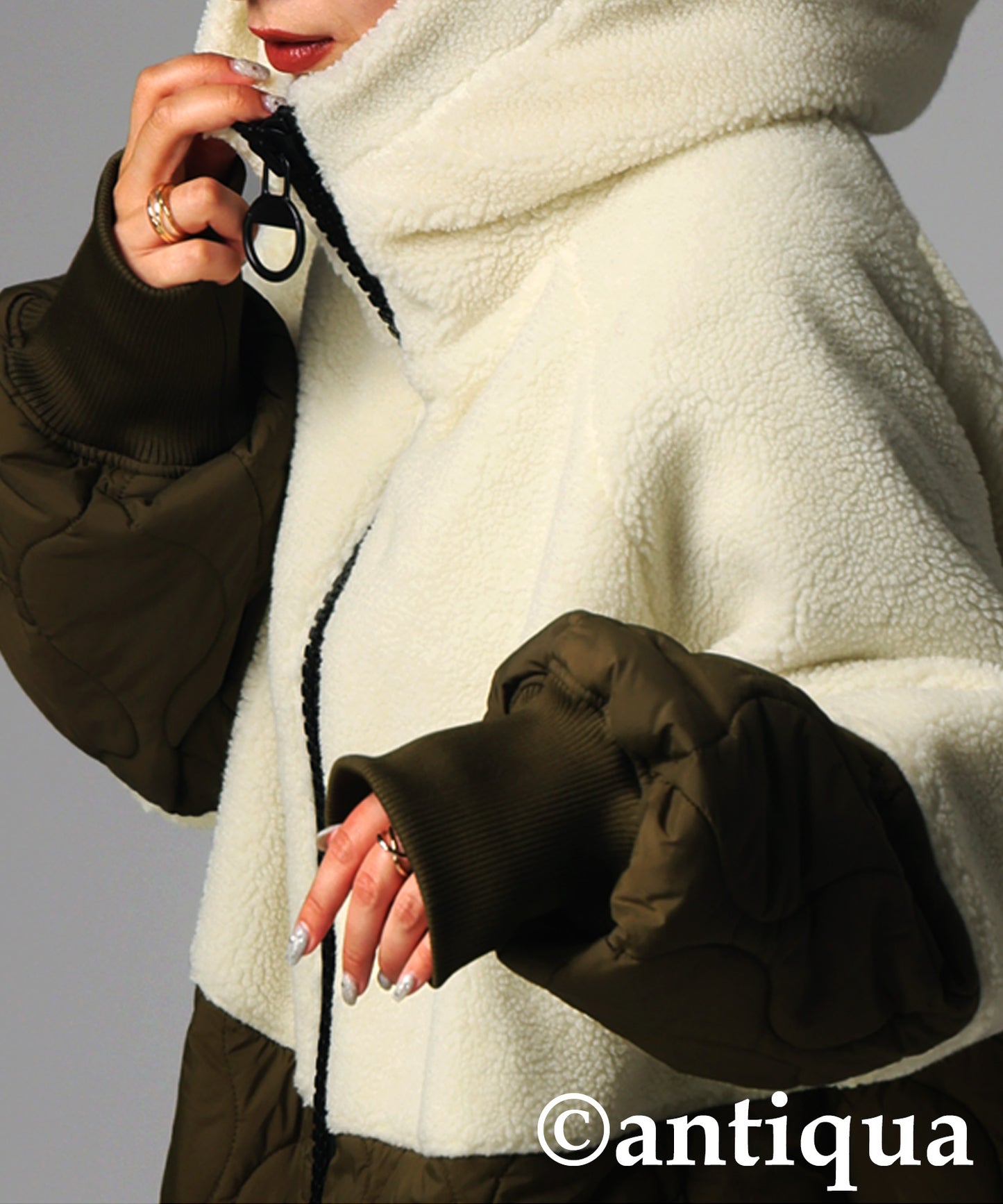 Big Zipper Long Coat Ladies