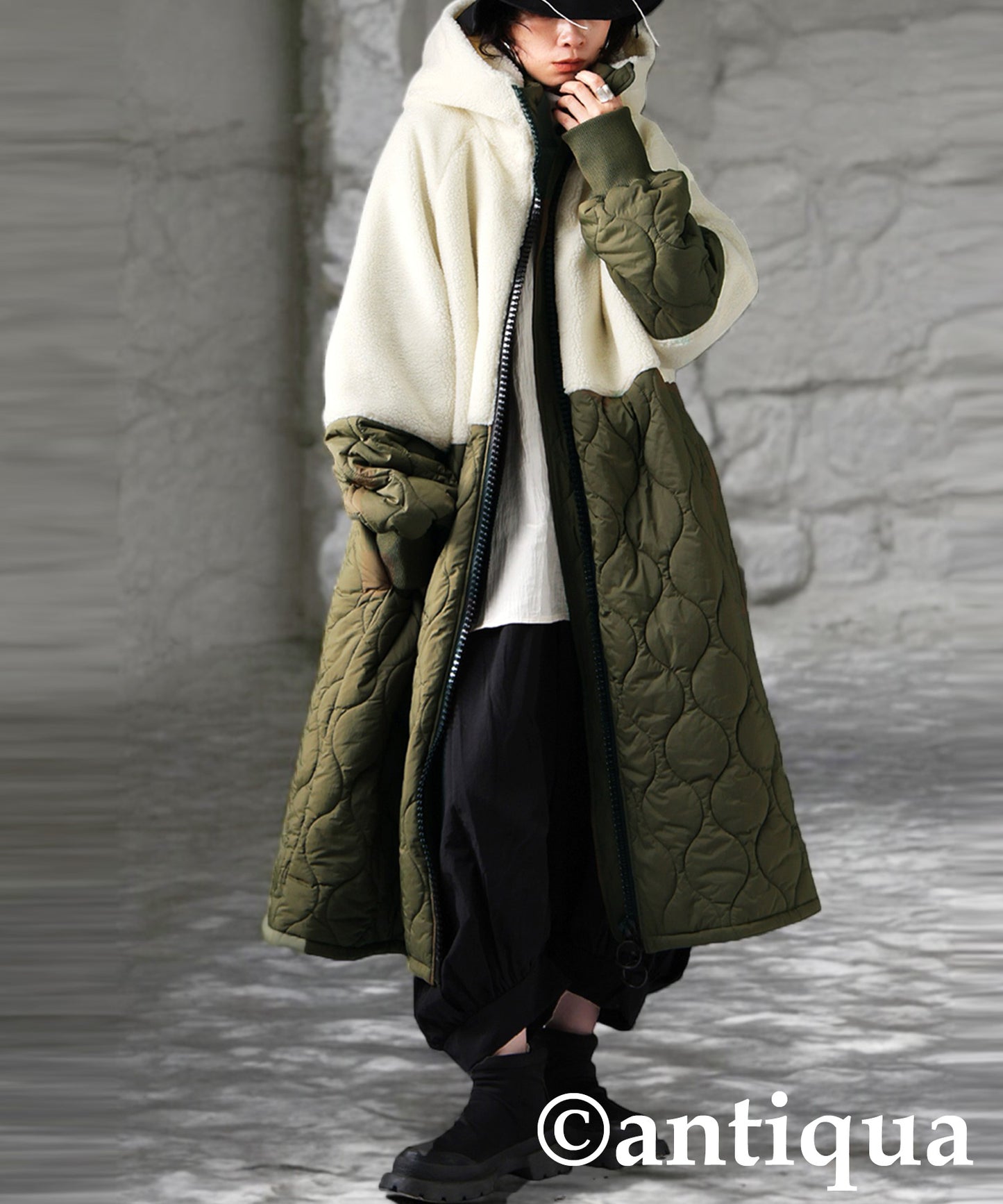 Big Zipper Long Coat Ladies