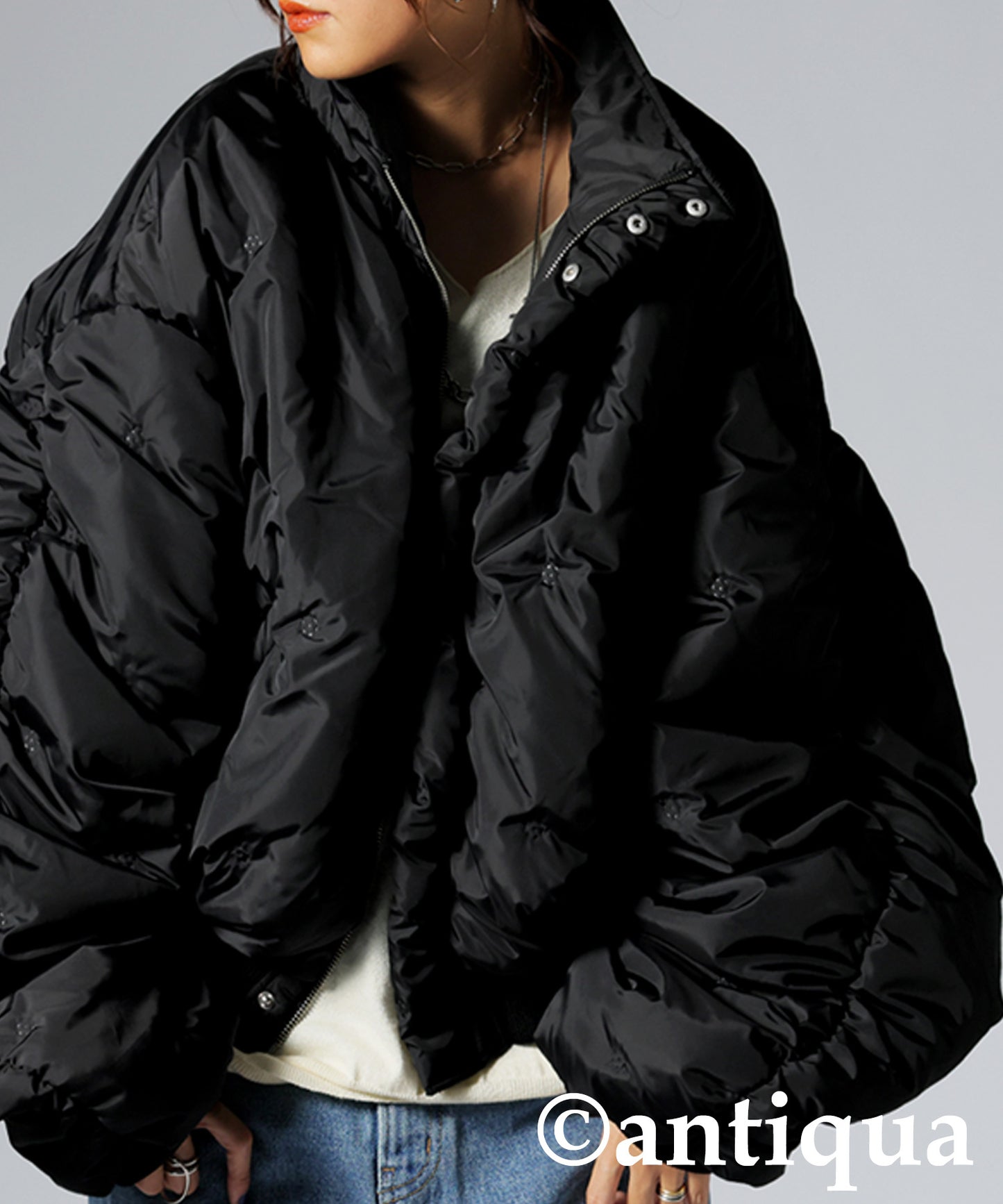 Dotted Quilted Jacket Ladies