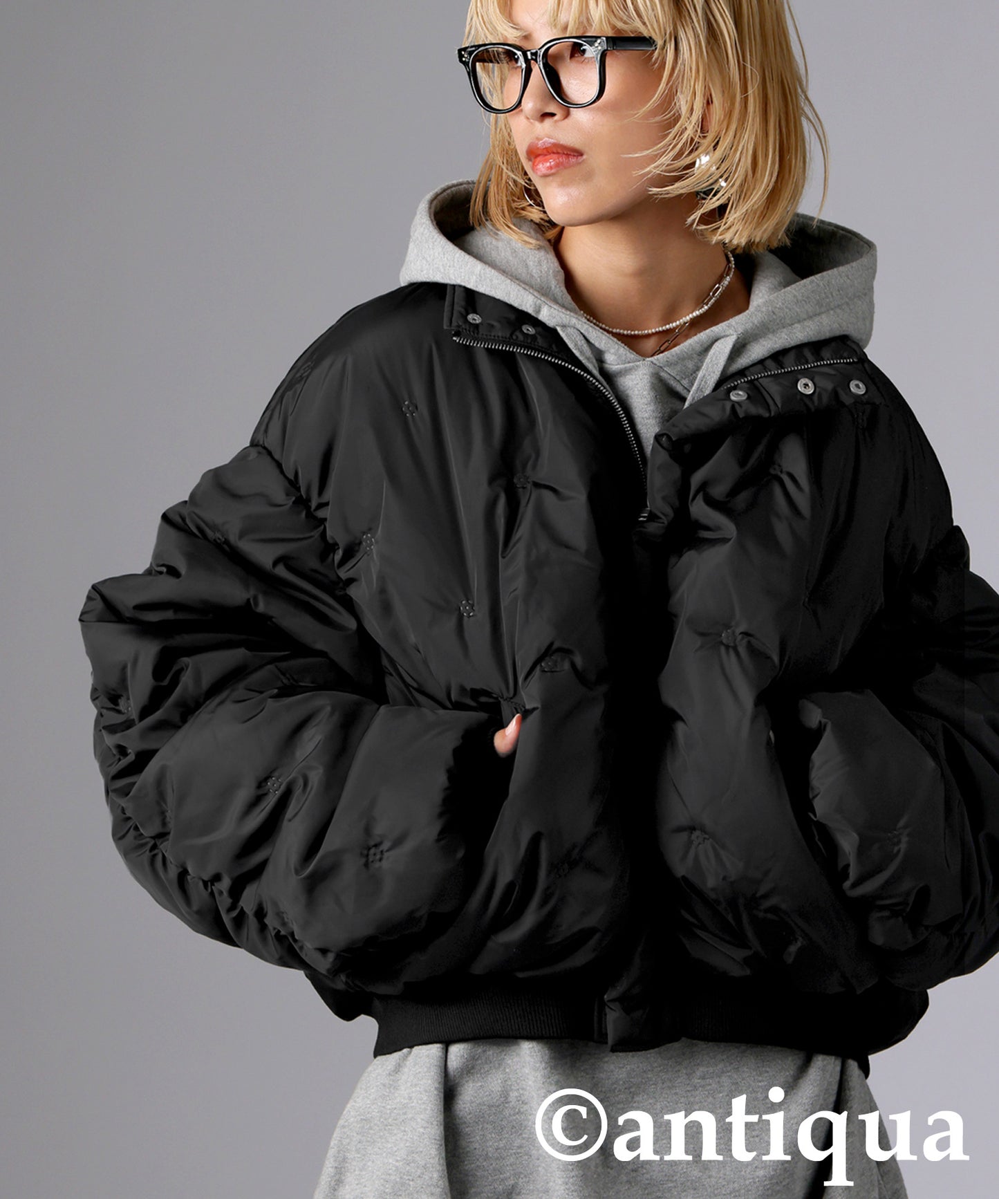 Dotted Quilted Jacket Ladies