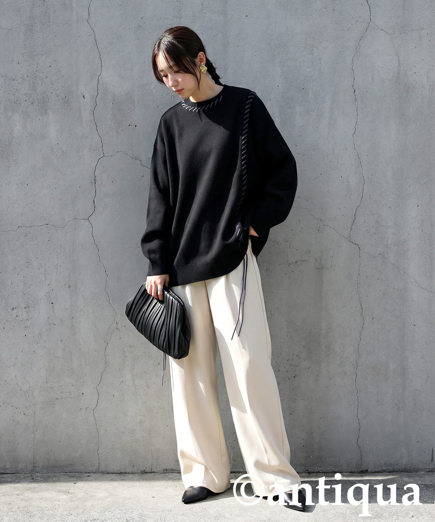 Color-Coordinated Stitch Knit Ladies