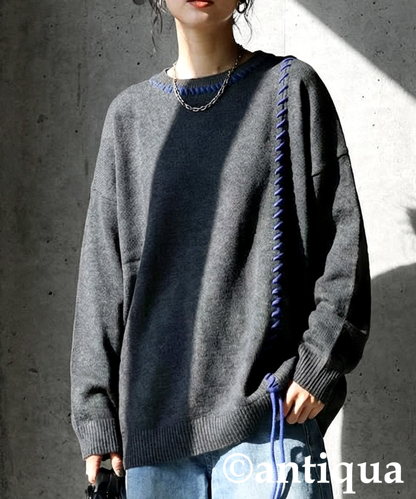 Color-Coordinated Stitch Knit Ladies