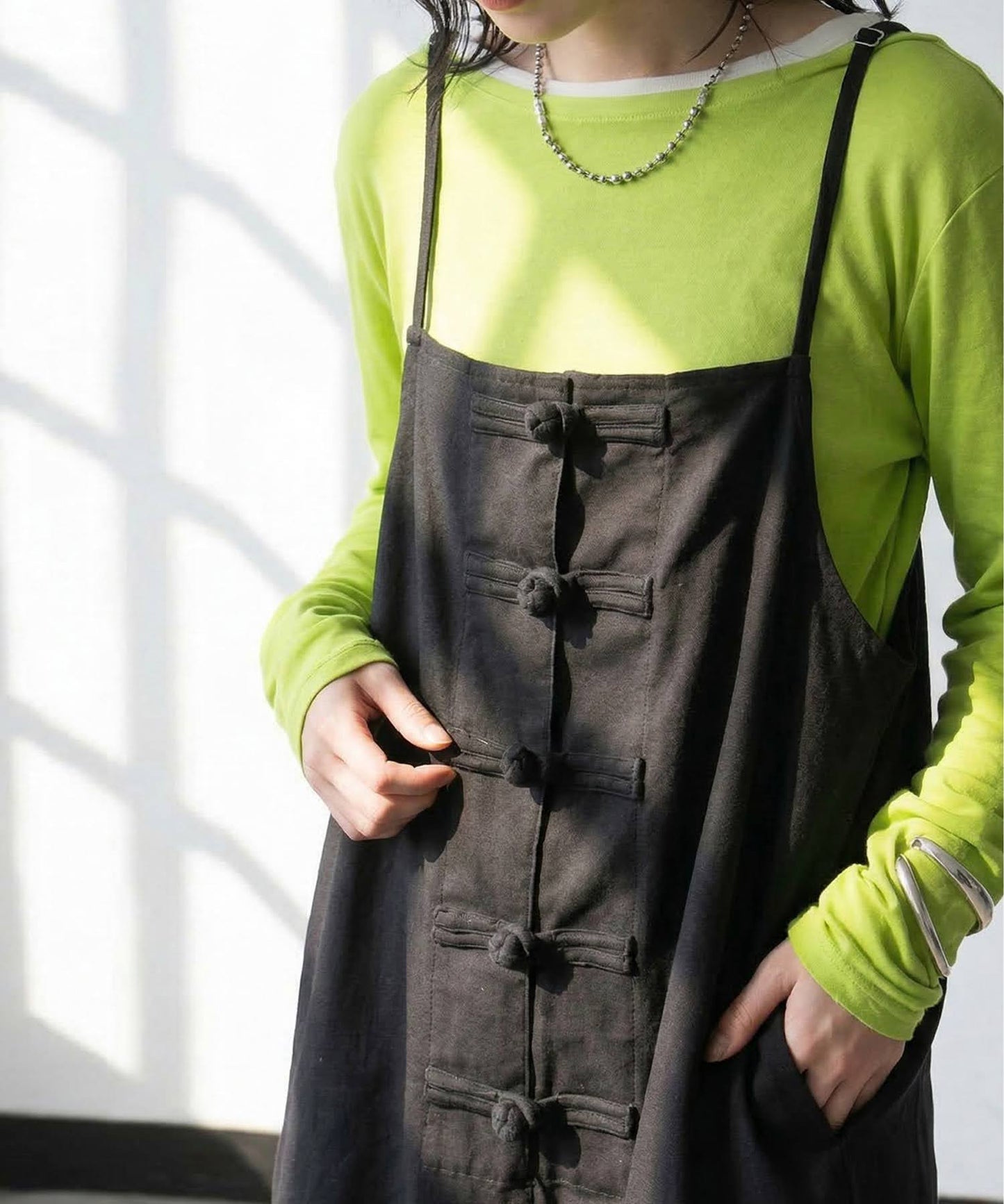 Wide-Legged Linen-Style Overalls Ladies