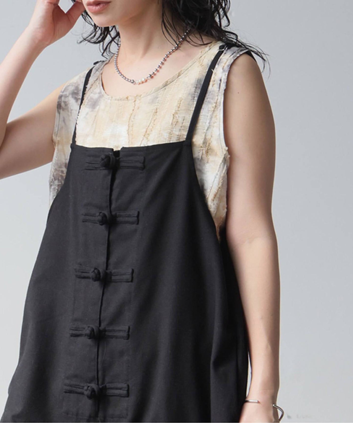 Wide-Legged Linen-Style Overalls Ladies