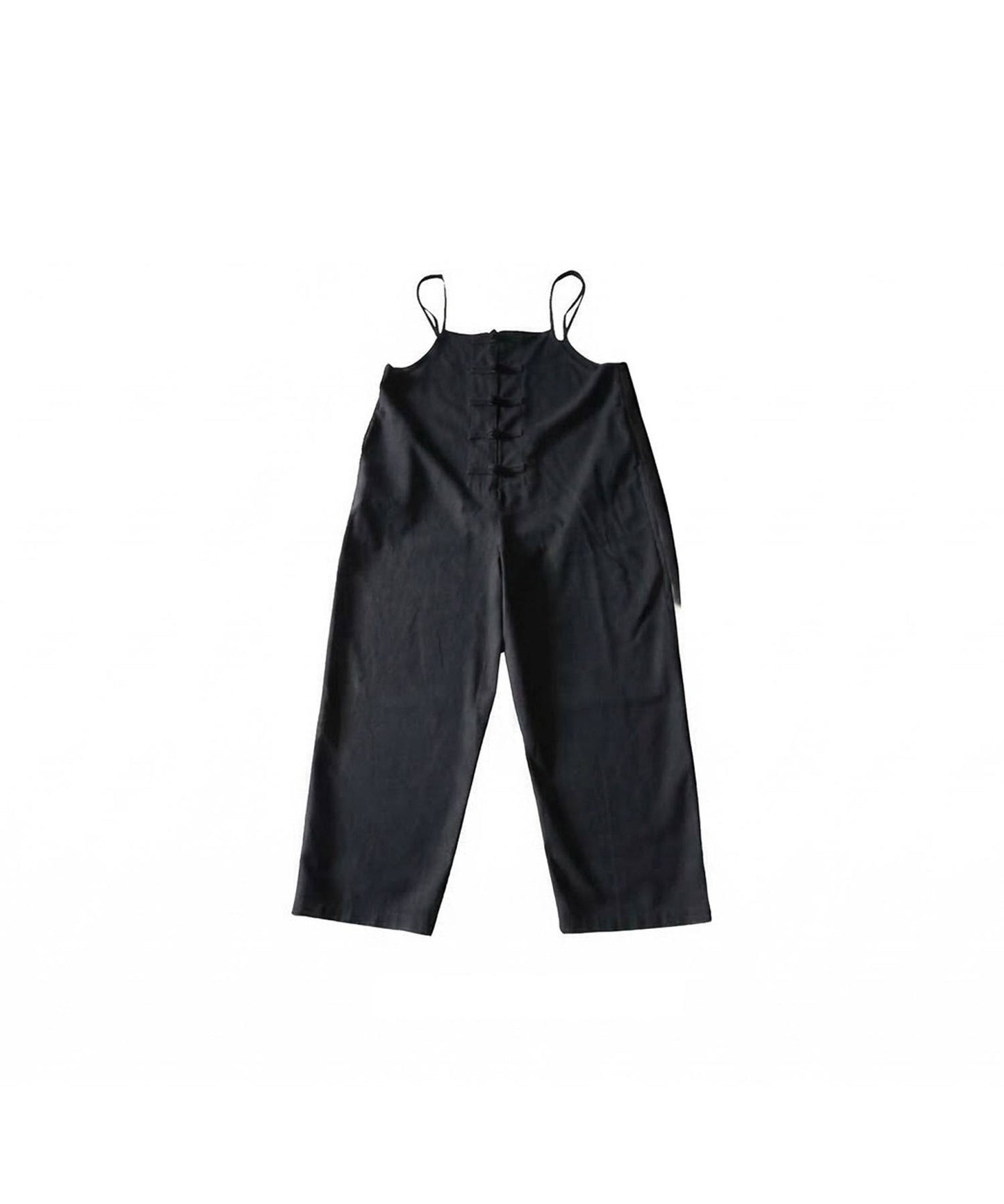 Wide-Legged Linen-Style Overalls Ladies