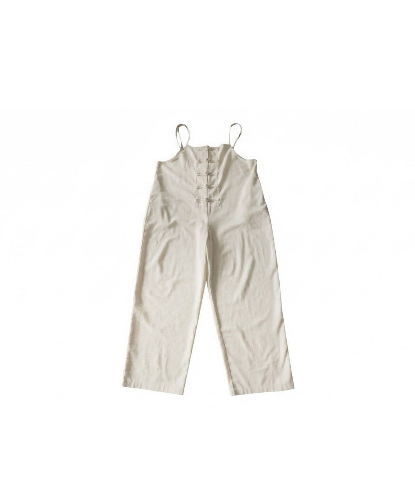 Wide-Legged Linen-Style Overalls Ladies