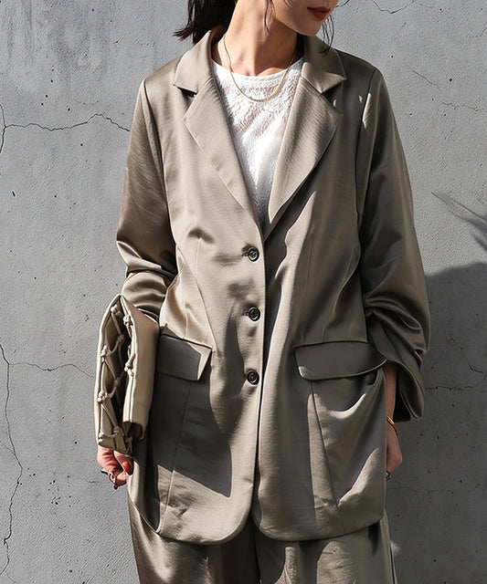 Satin Tailored Jacket Ladies
