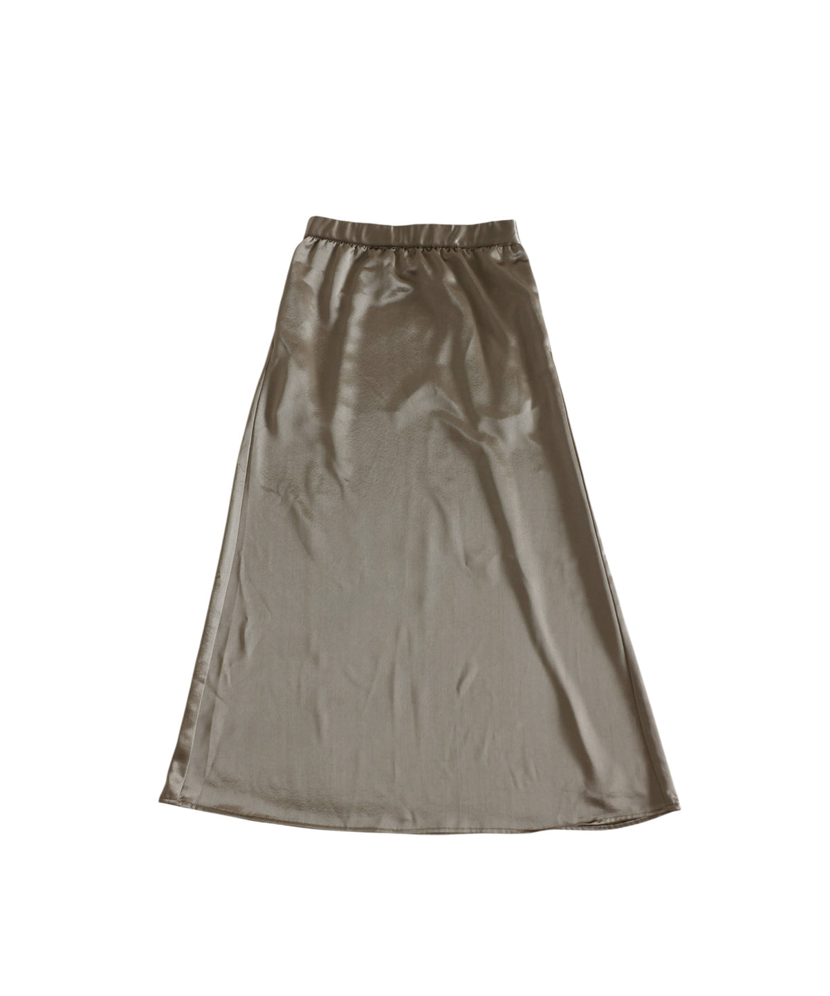 A-Line Satin Long Skirt Ladies