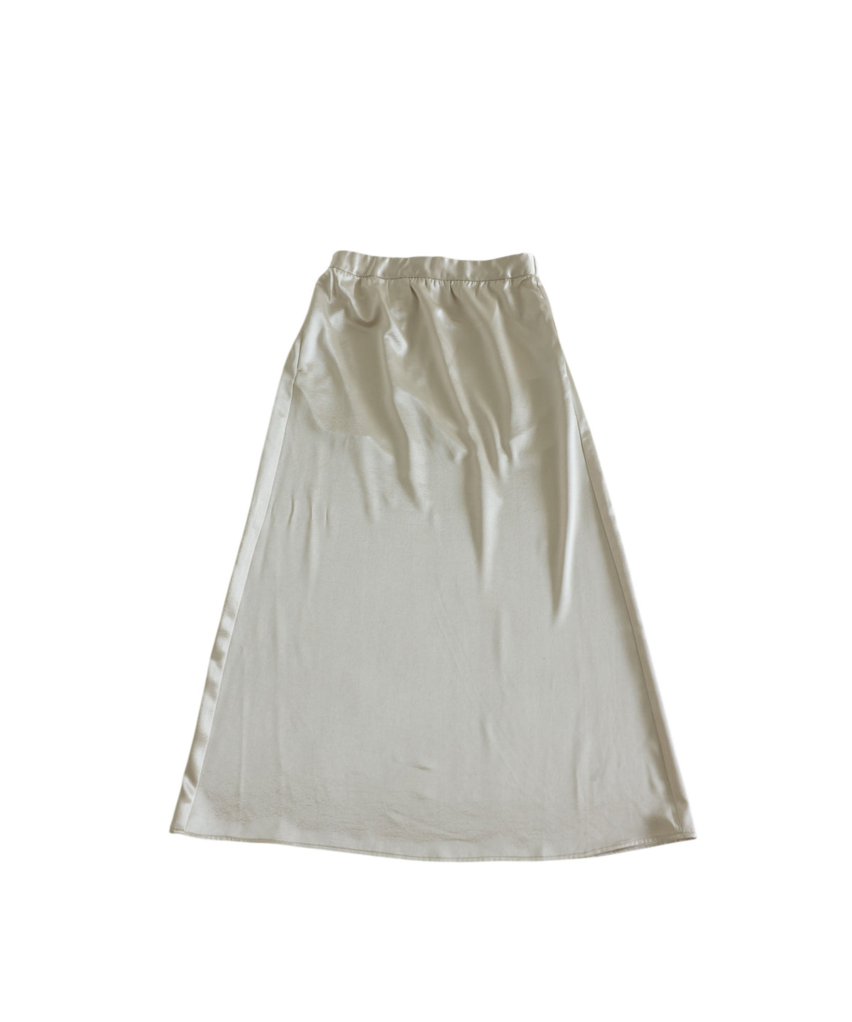 A-Line Satin Long Skirt Ladies