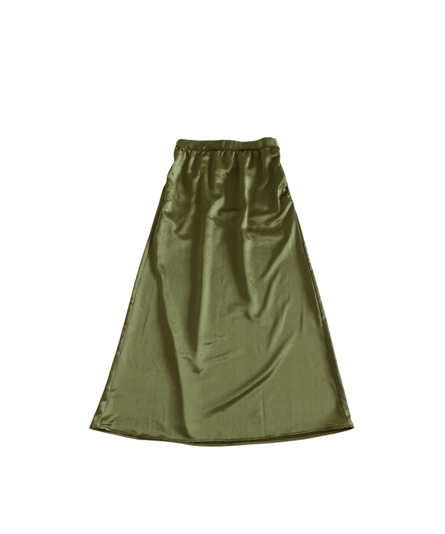 A-Line Satin Long Skirt Ladies