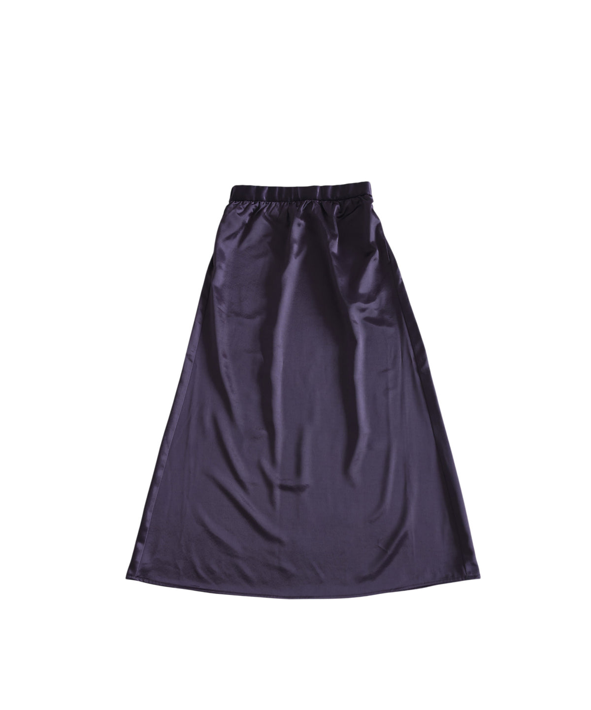 A-Line Satin Long Skirt Ladies