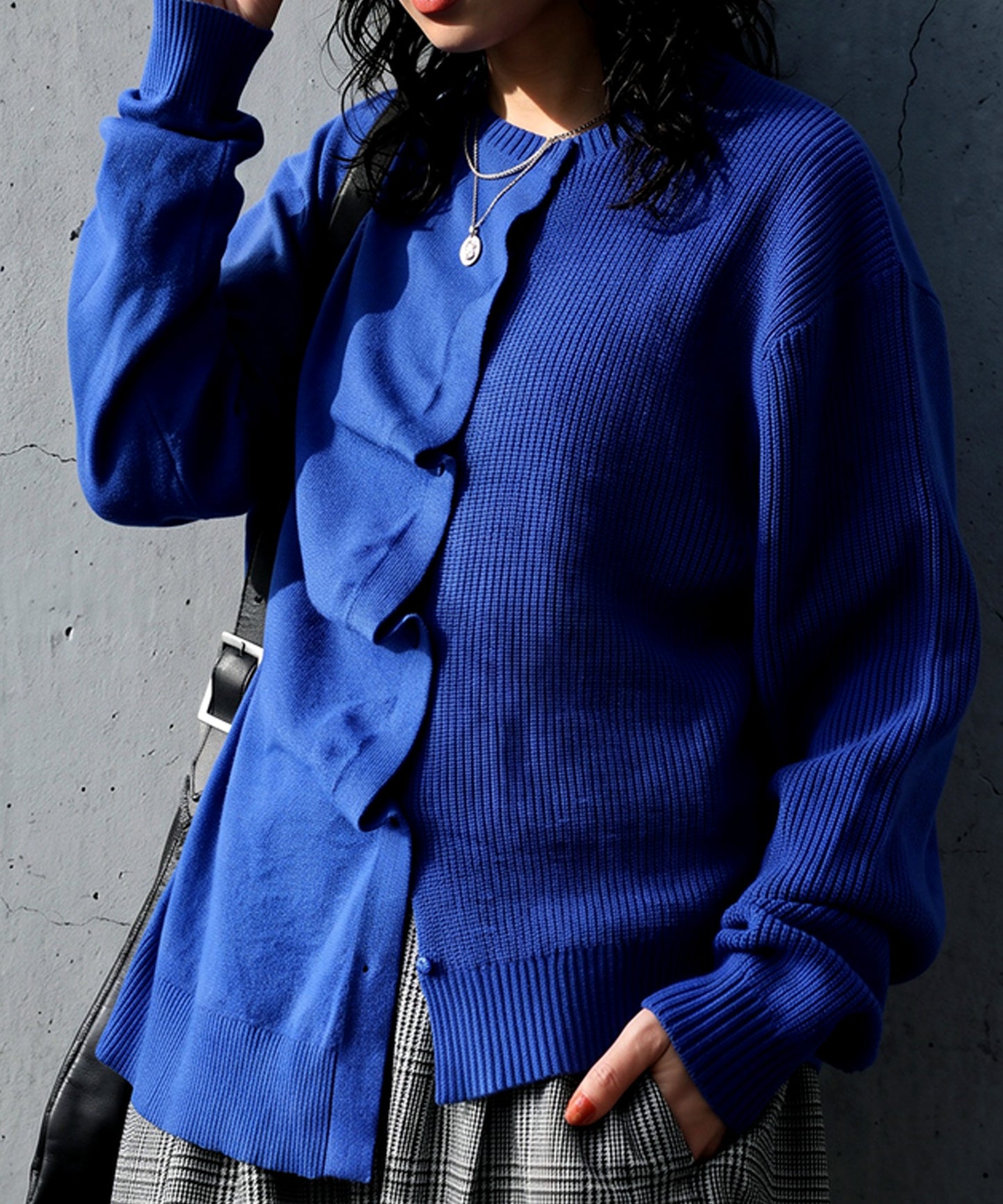 Cashmere-Touch Draped Knit Cardigan Ladies