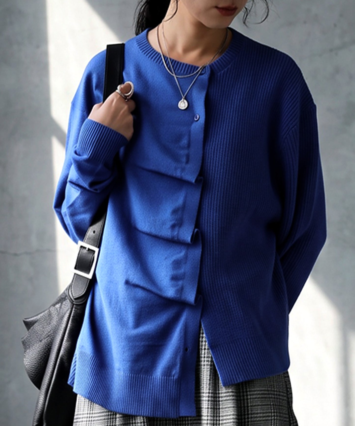 Cashmere-Touch Draped Knit Cardigan Ladies