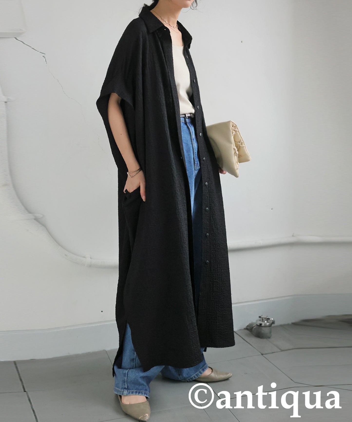 Ladies Jacquard Shirt Dress