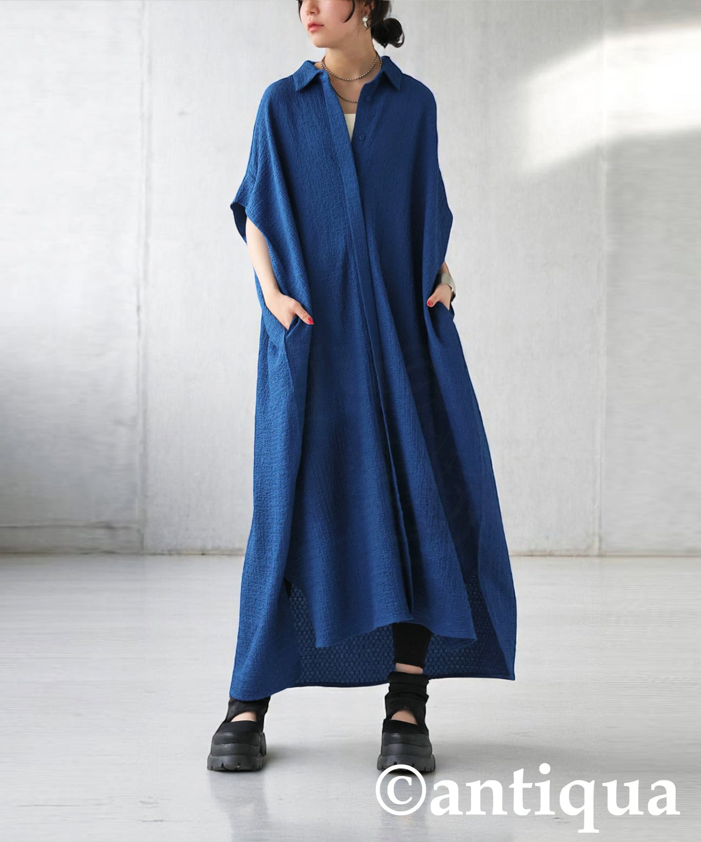 Ladies Jacquard Shirt Dress