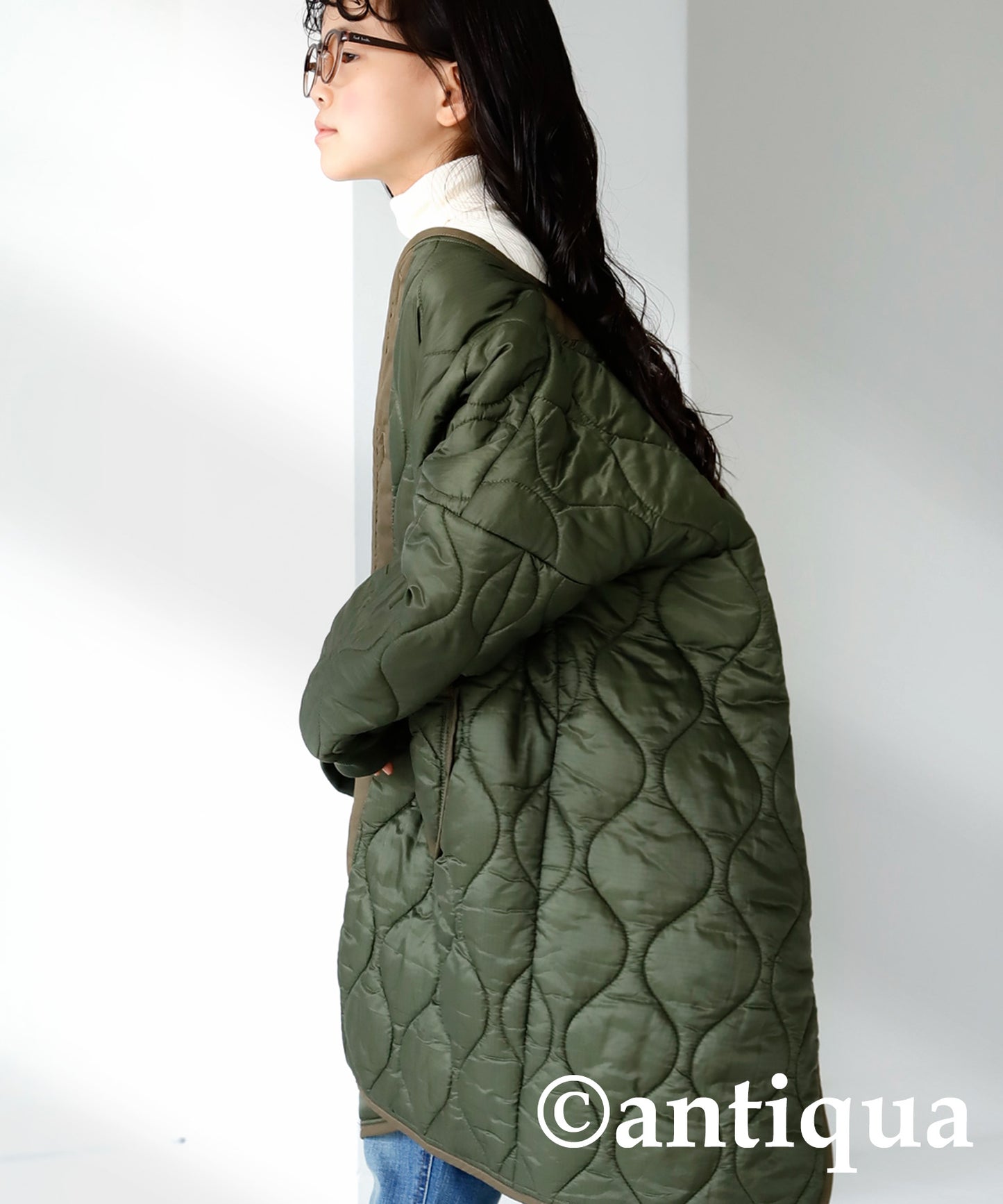 Kids quilted long coat