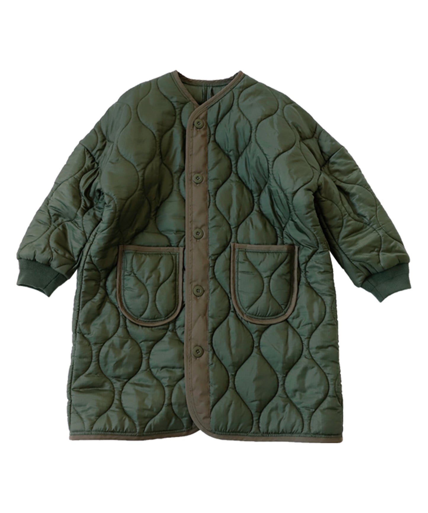 Kids quilted long coat