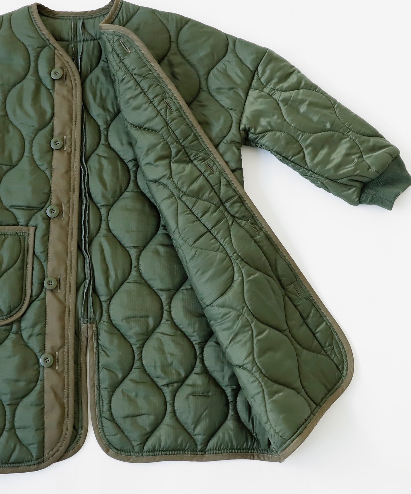 Kids quilted long coat