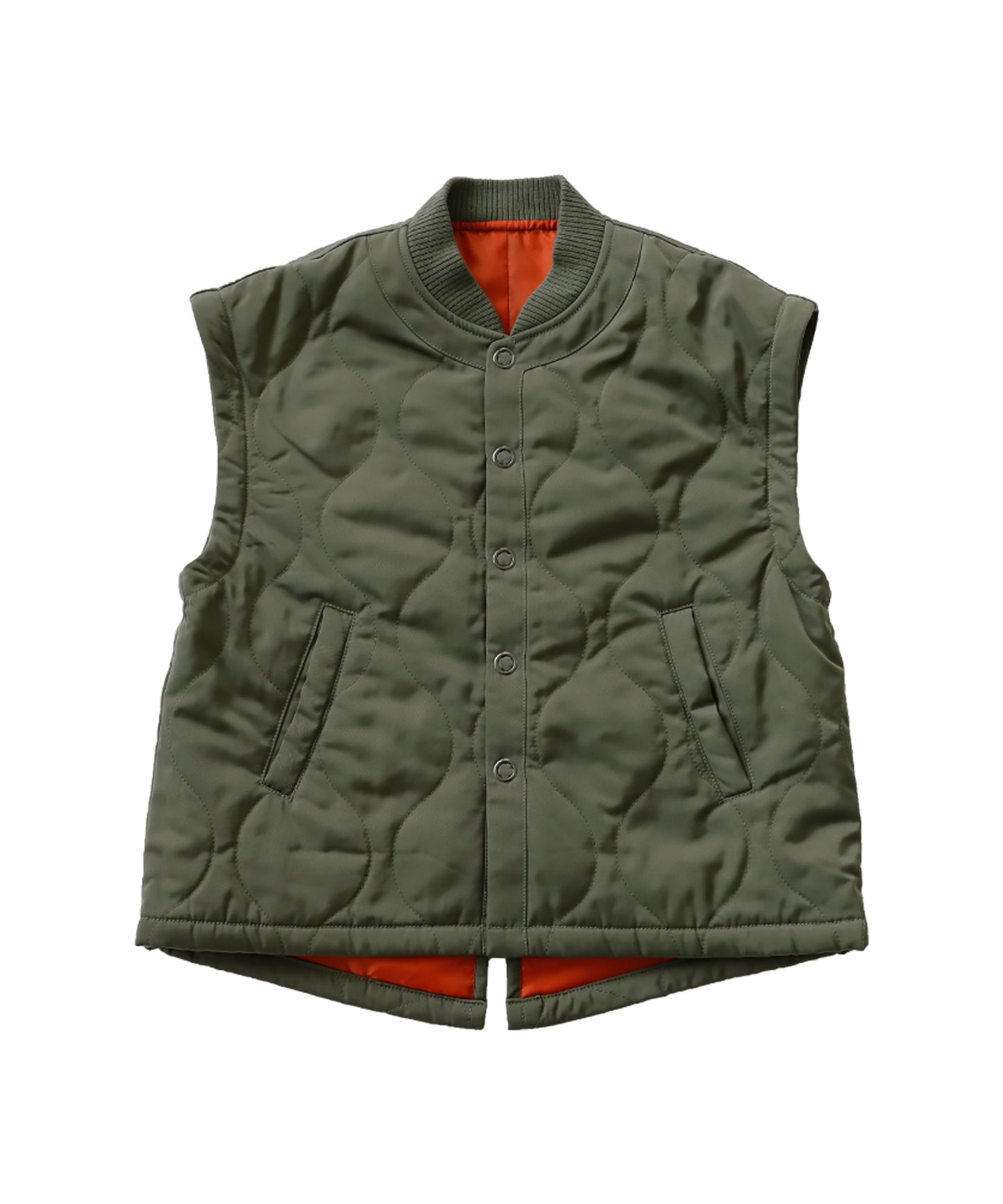 Kids 2way quilted MA-1 jacket detachable sleeve