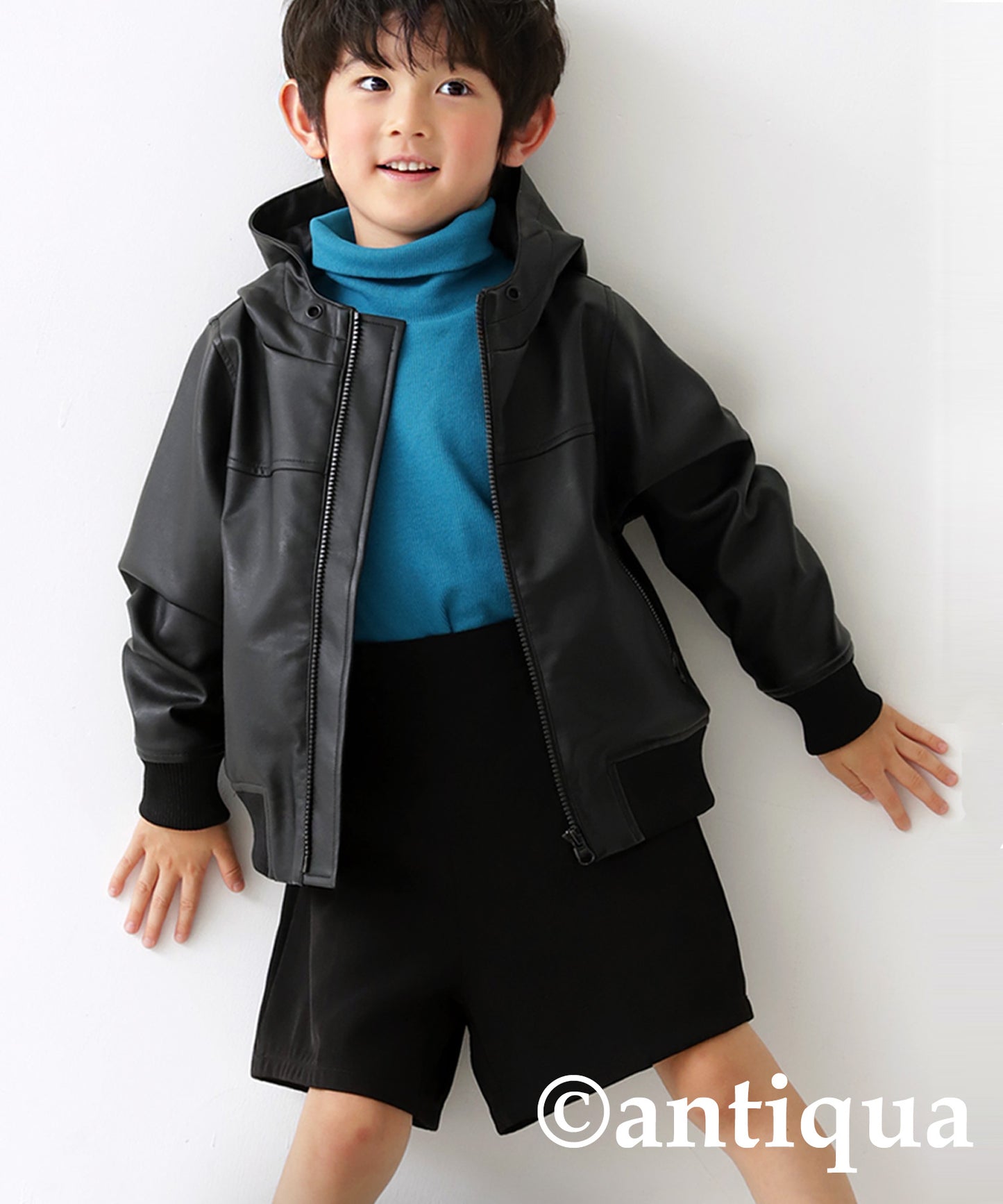 Vegan Leather Hoody Jacket Kids