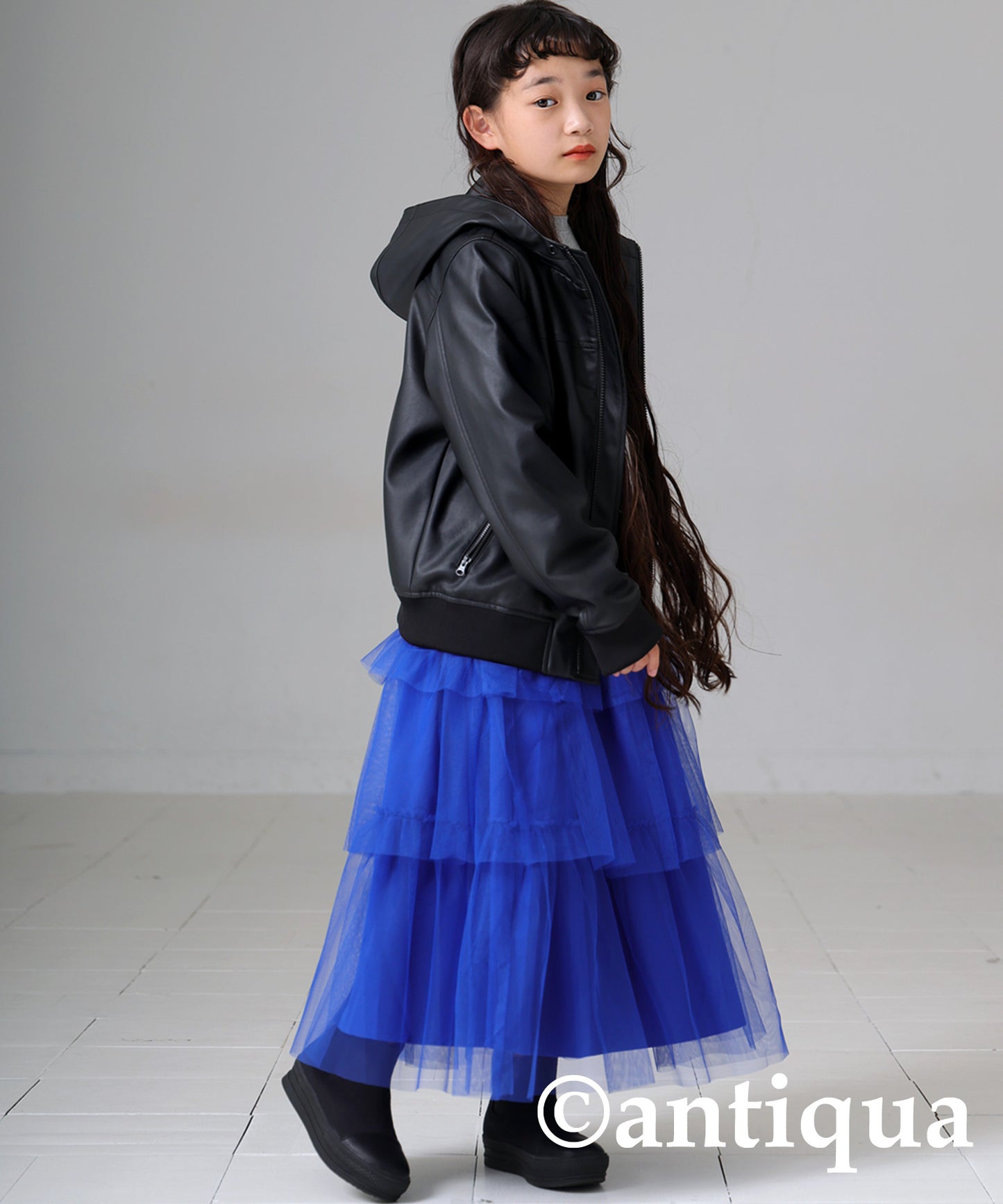 Vegan Leather Hoody Jacket Kids