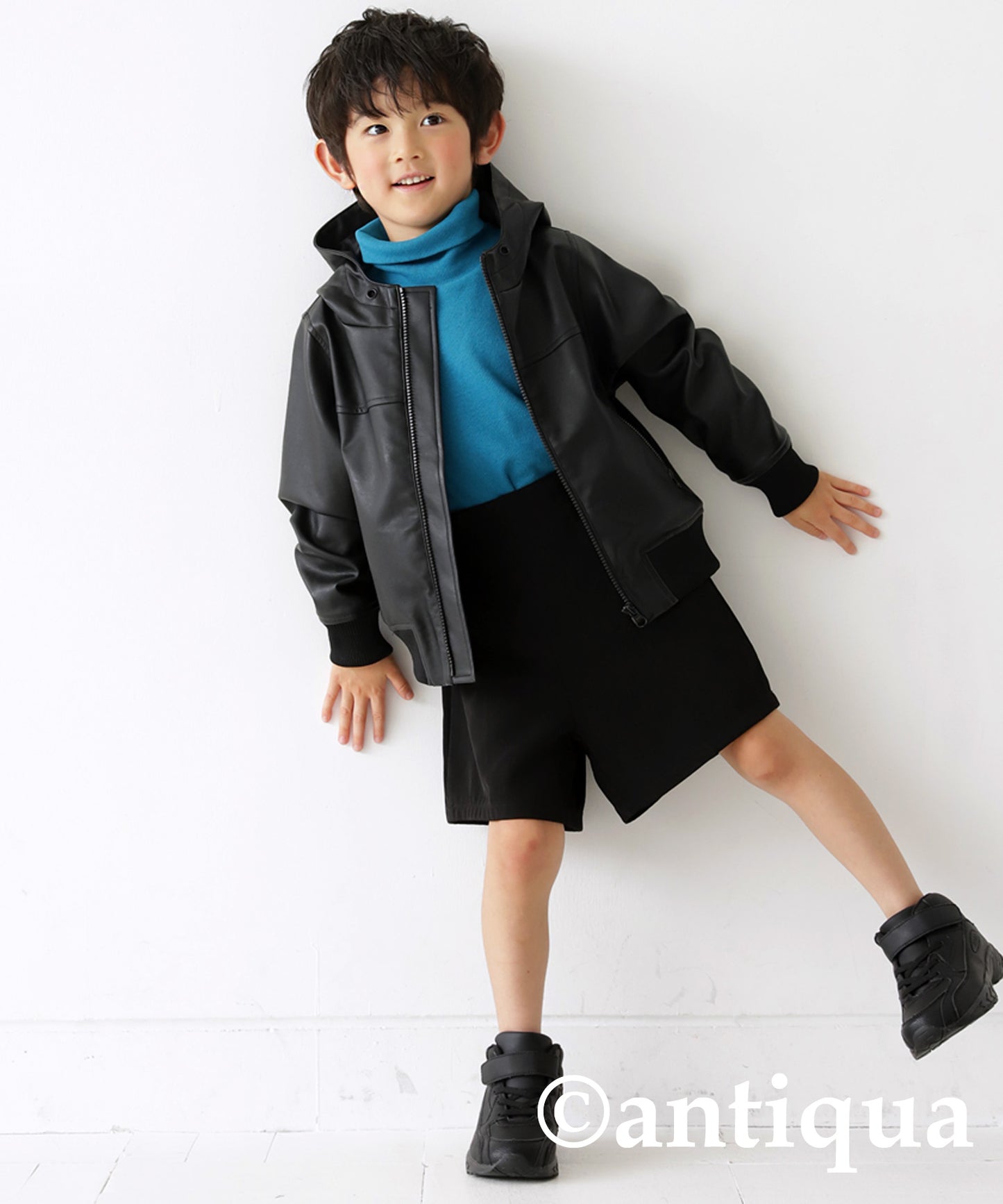 Vegan Leather Hoody Jacket Kids