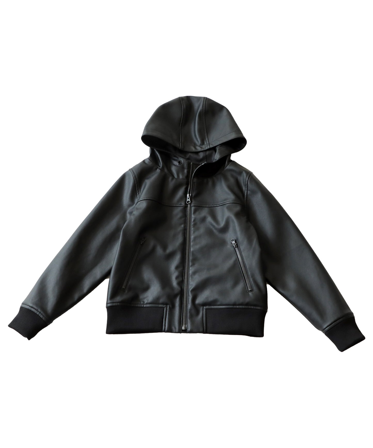 Vegan Leather Hoody Jacket Kids