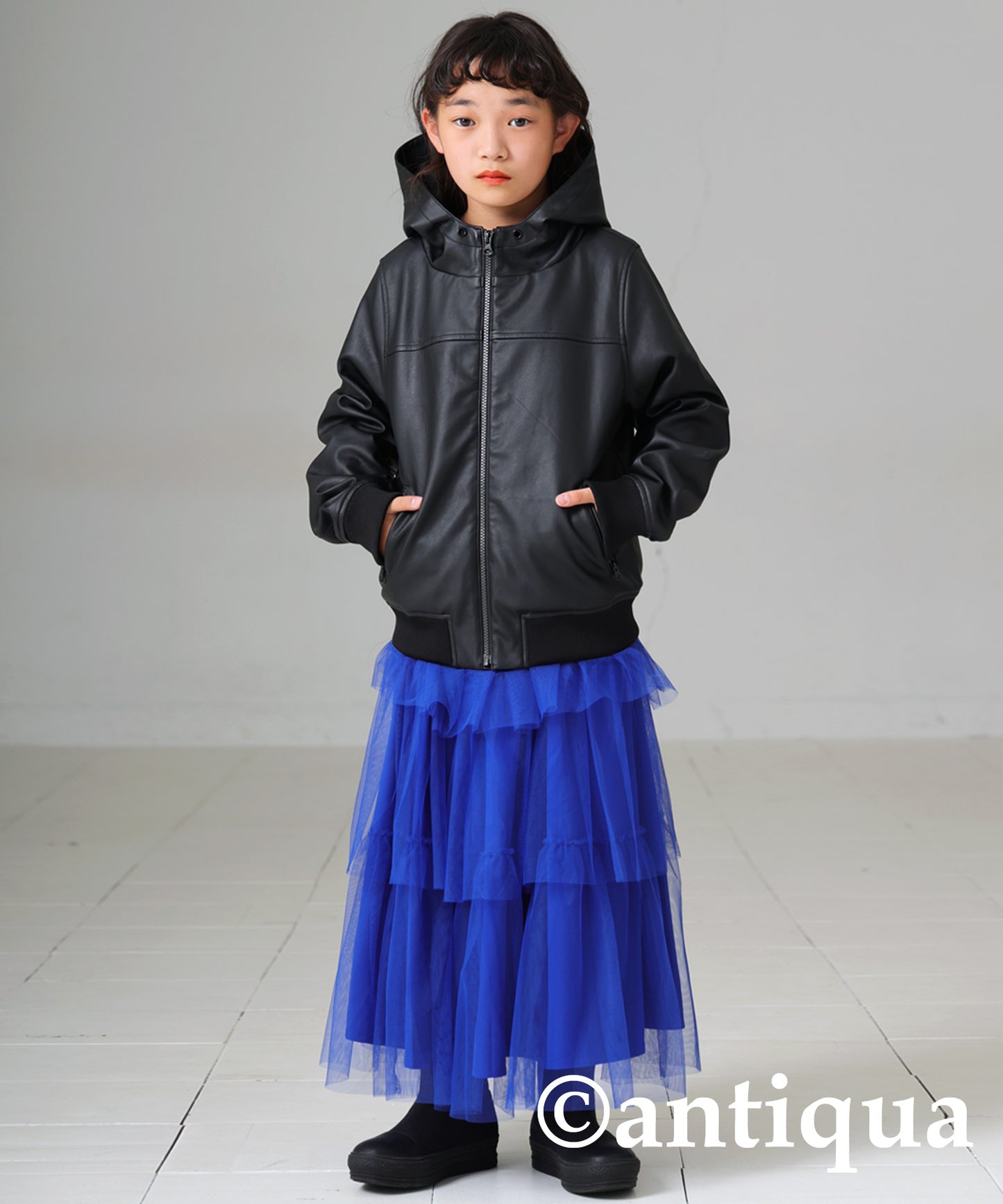 Vegan Leather Hoody Jacket Kids