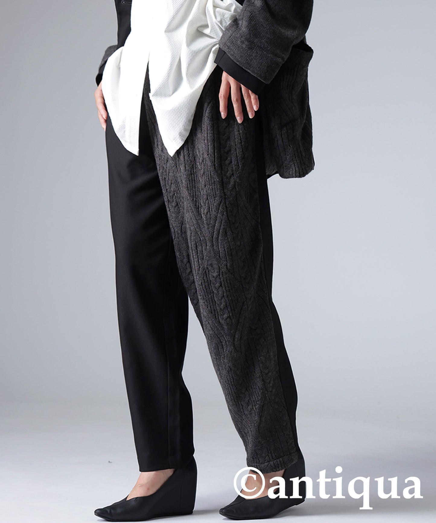 Knit Docking Wrap Pants Ladies