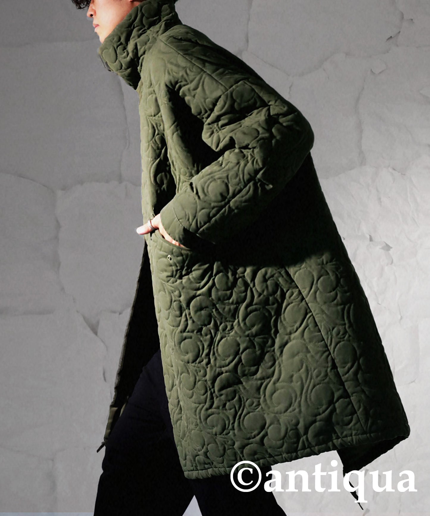 Men's quilting mods coat(M-65) stand up collar