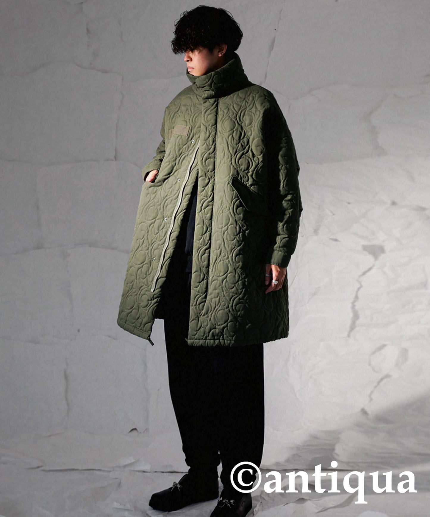 Men's quilting mods coat(M-65) stand up collar