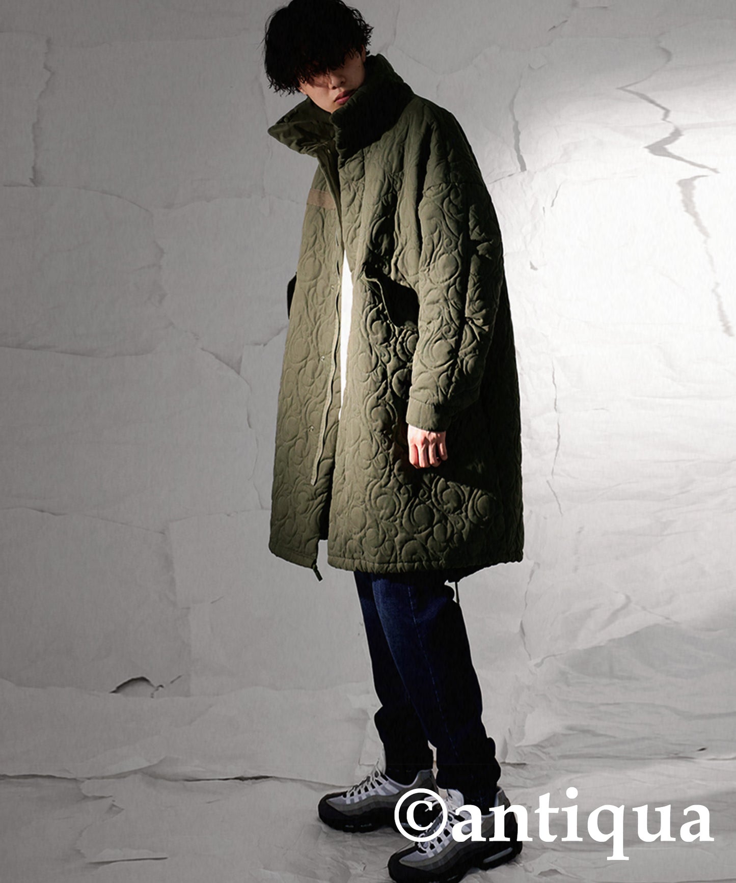 Men's quilting mods coat(M-65) stand up collar