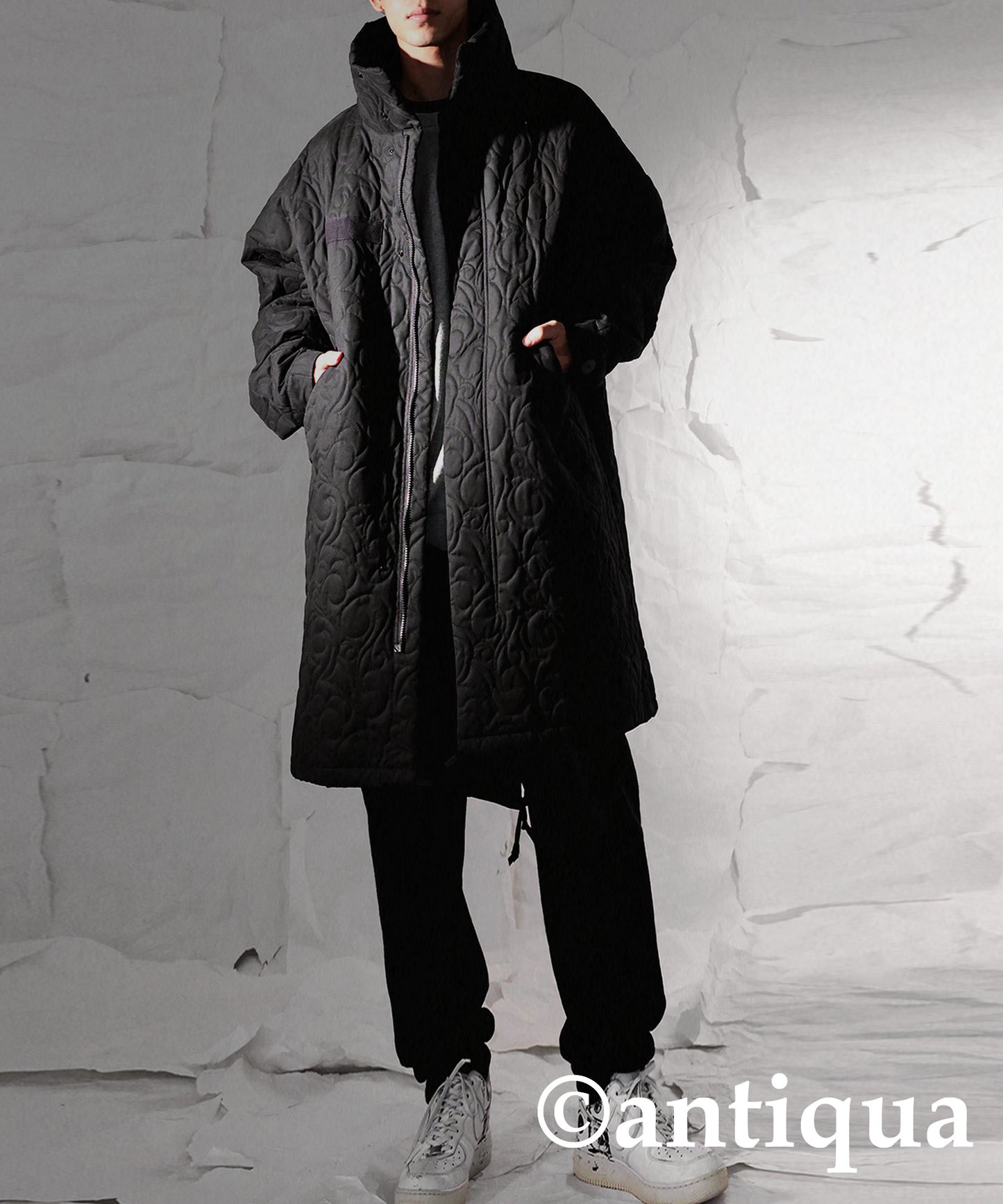 Men's quilting mods coat(M-65) stand up collar