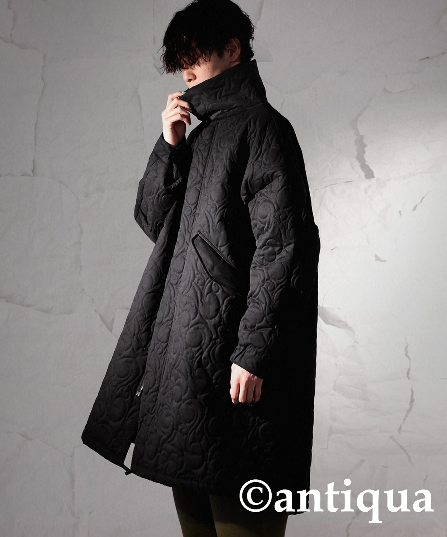 Men's quilting mods coat(M-65) stand up collar