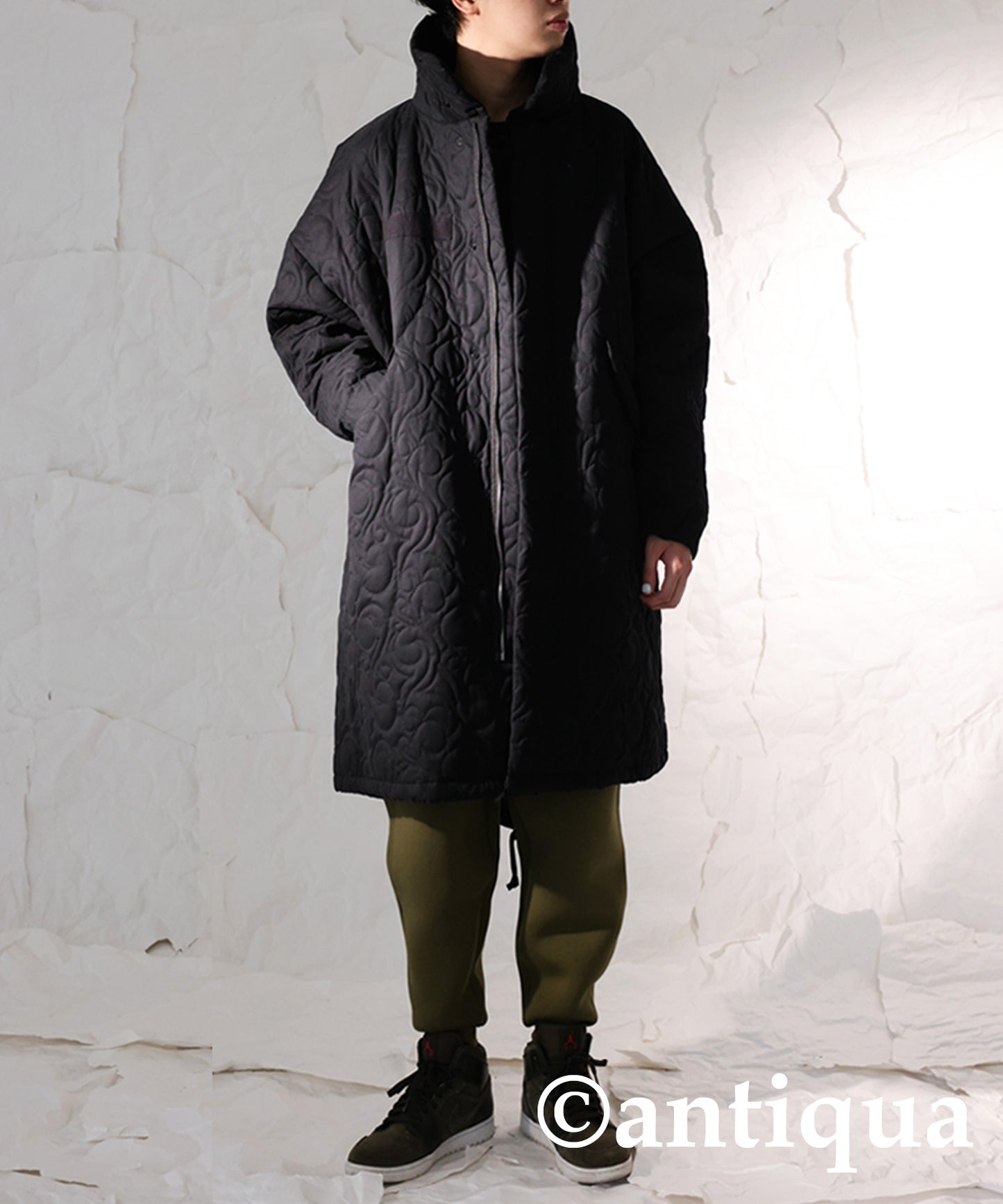 Men's quilting mods coat(M-65) stand up collar