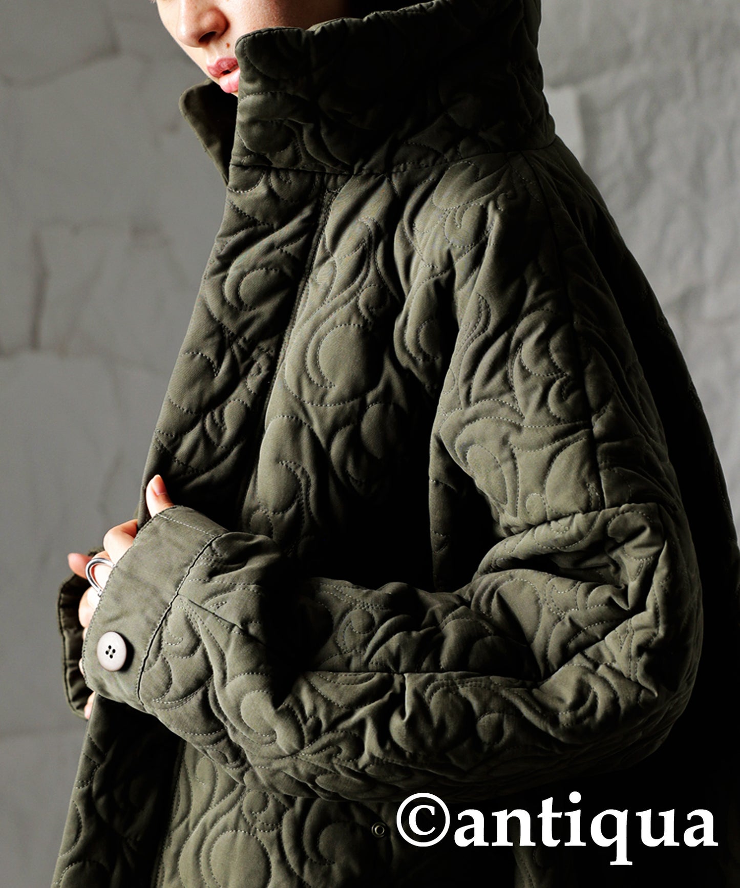 Ladies quilting mods coat(M-65) stand up collar