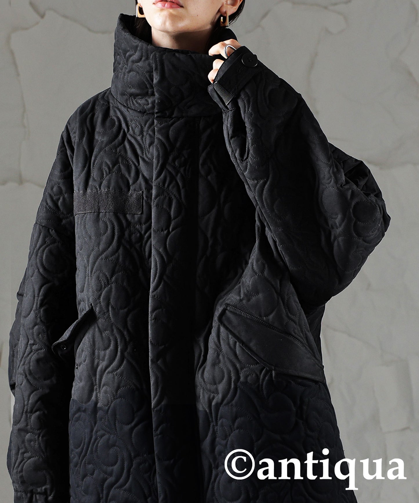 Ladies quilting mods coat(M-65) stand up collar