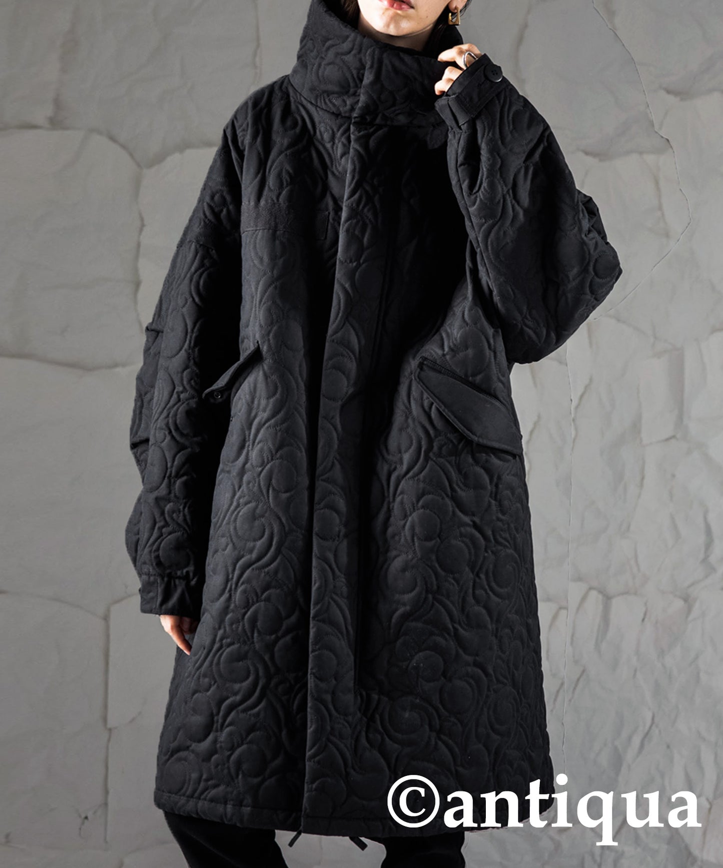 Ladies quilting mods coat(M-65) stand up collar