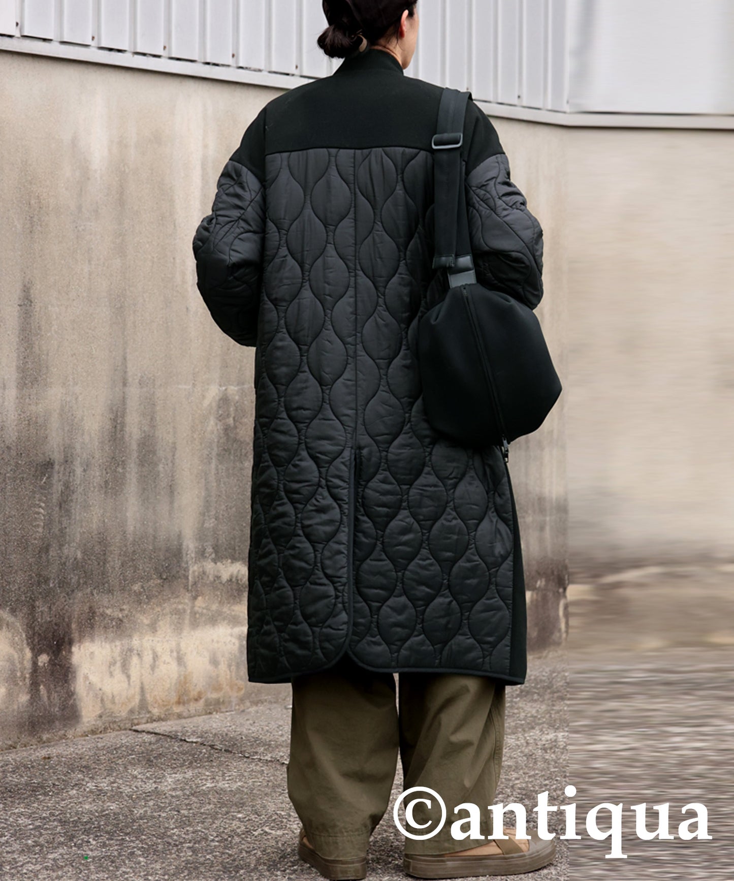 Quilting melton switchingMen's coat