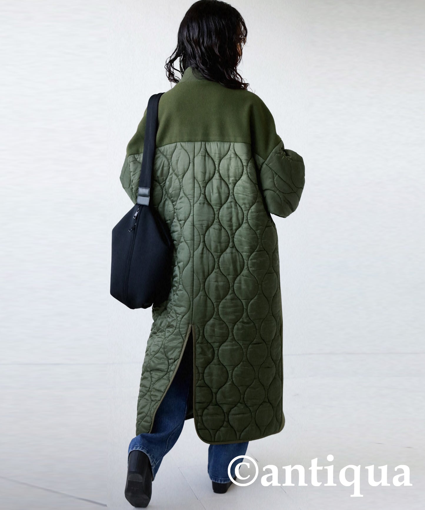 Quilting melton switchingLadies coat