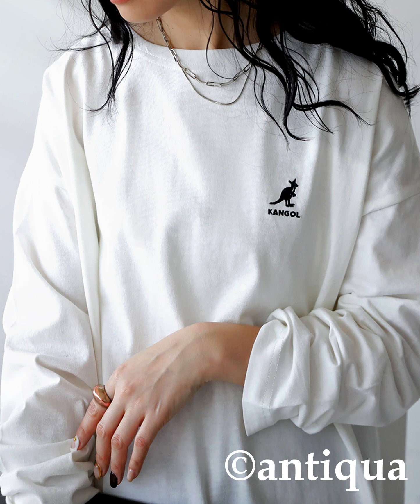 KANGOL x TREECAFE collaboration long T-shirt Ladies