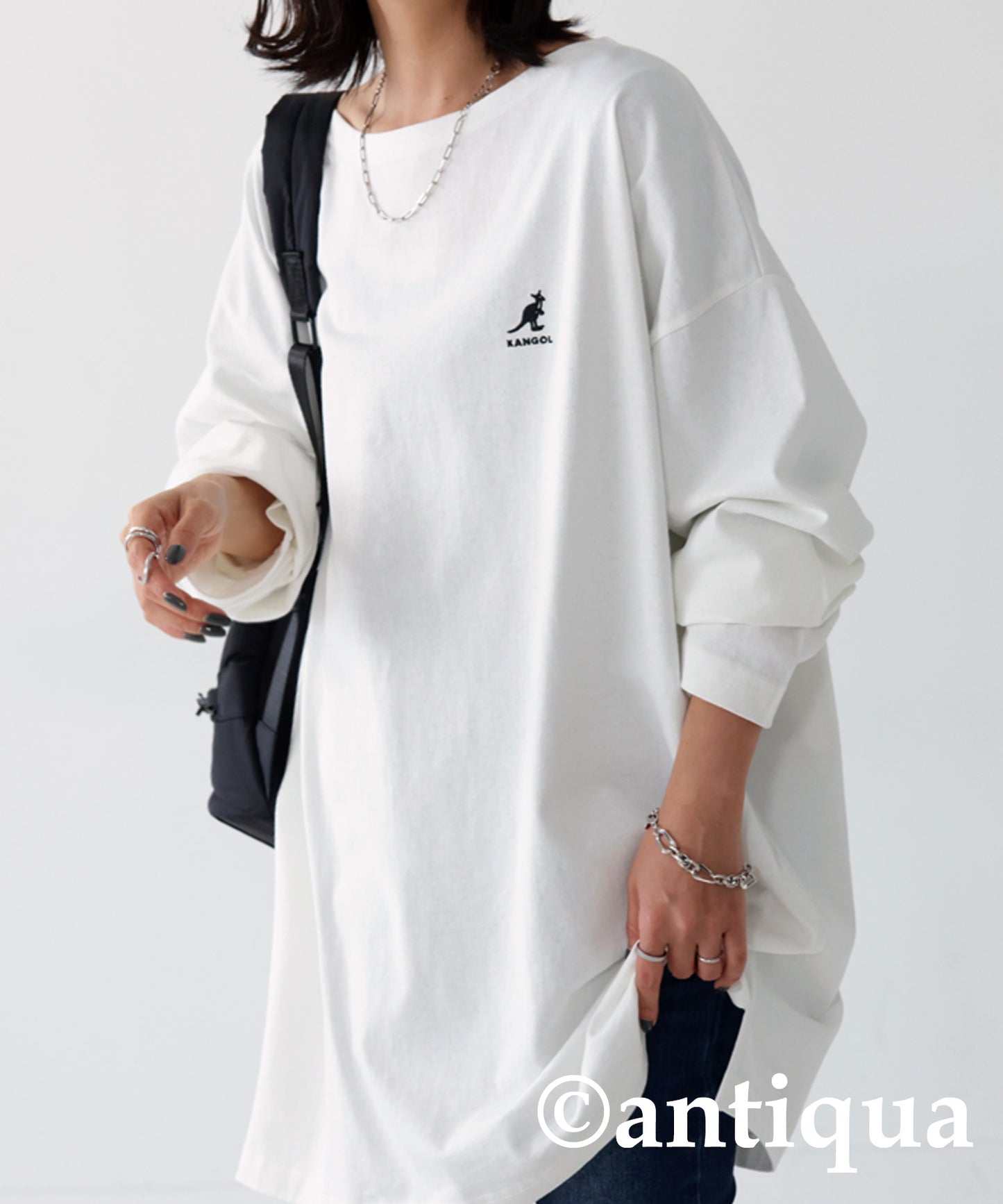 KANGOL x TREECAFE collaboration long T-shirt Ladies