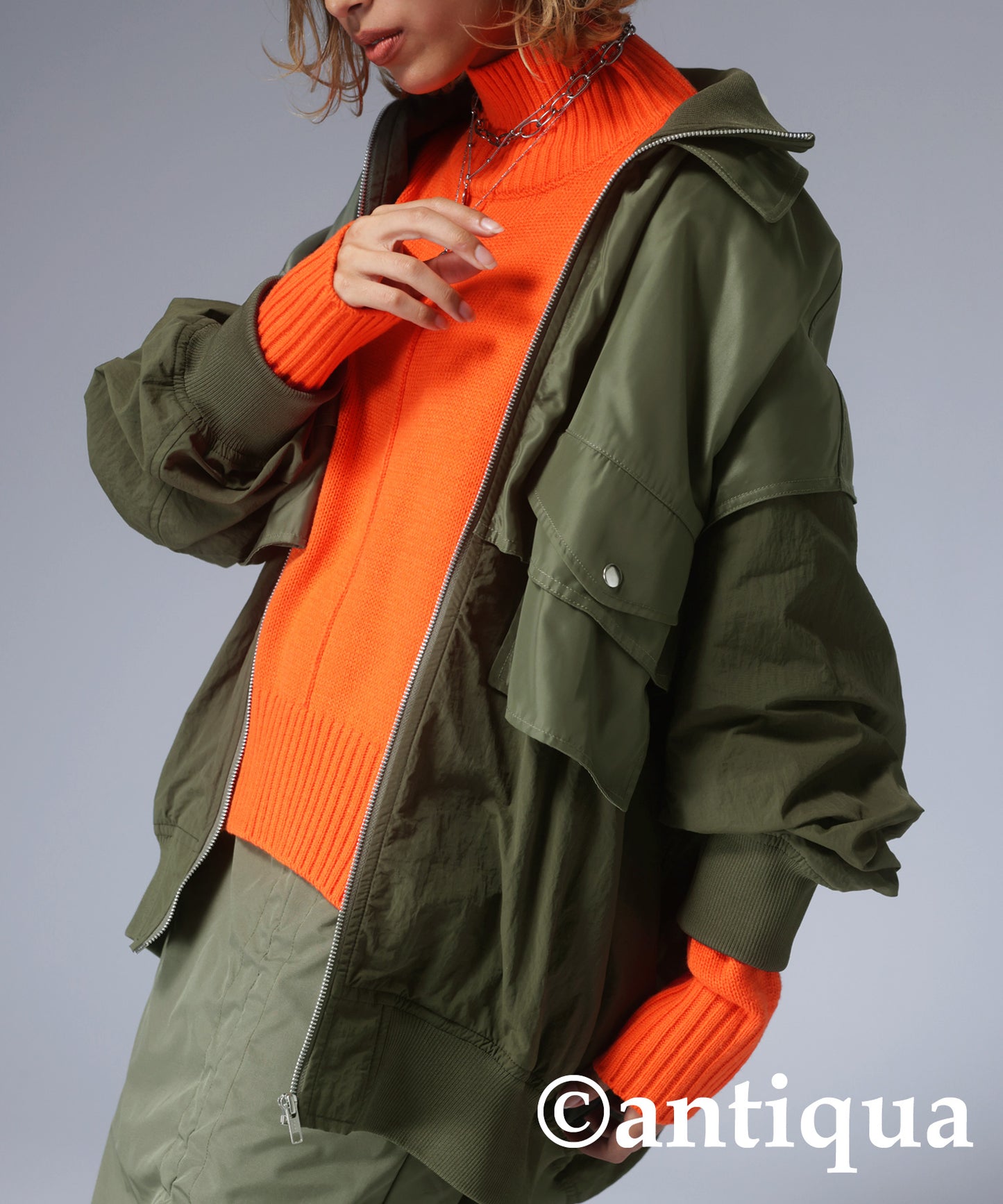 Layered style MA-1 Ladies outerwear long sleeve