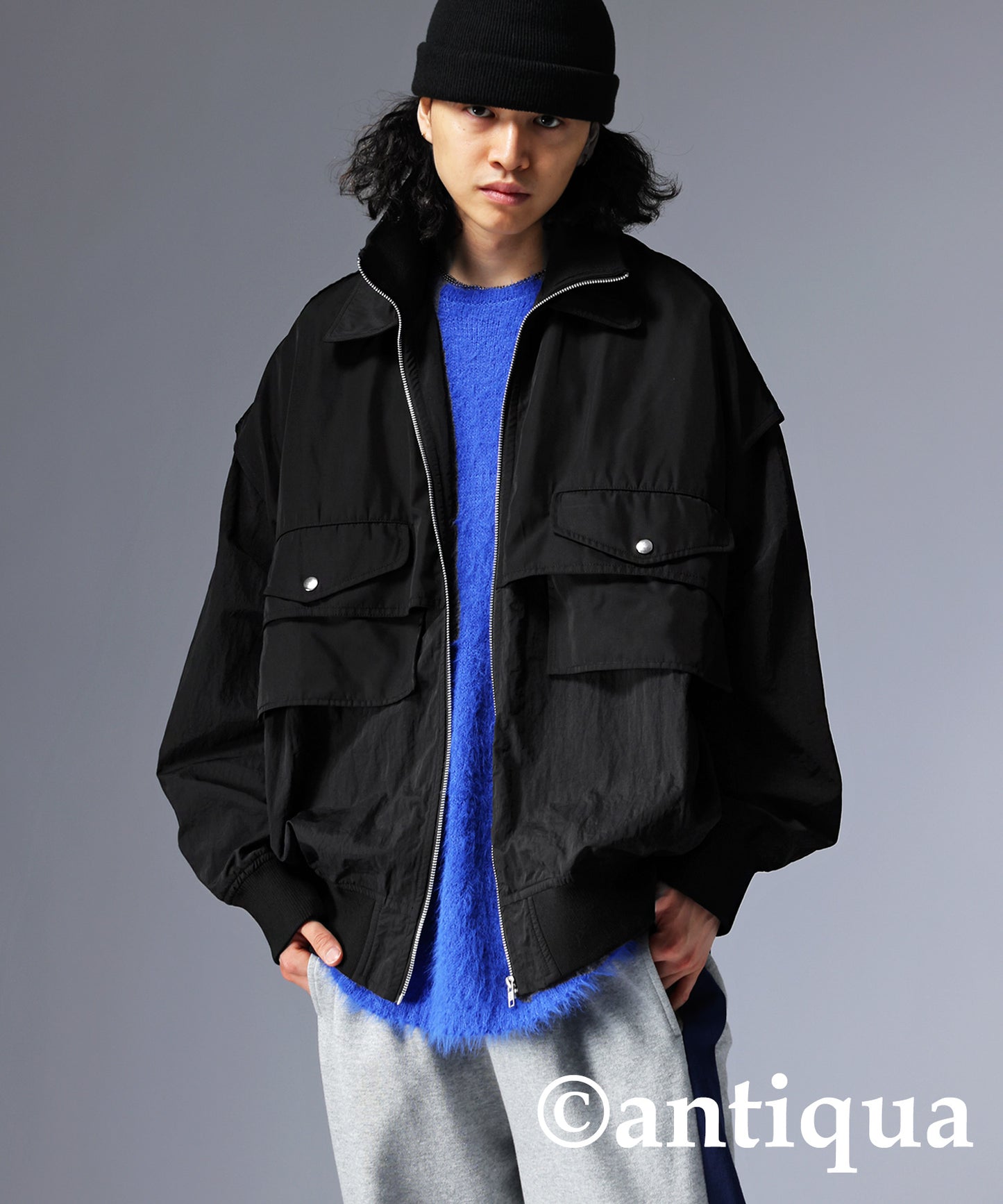 Layered style MA-1 Men's outerwear long sleeve