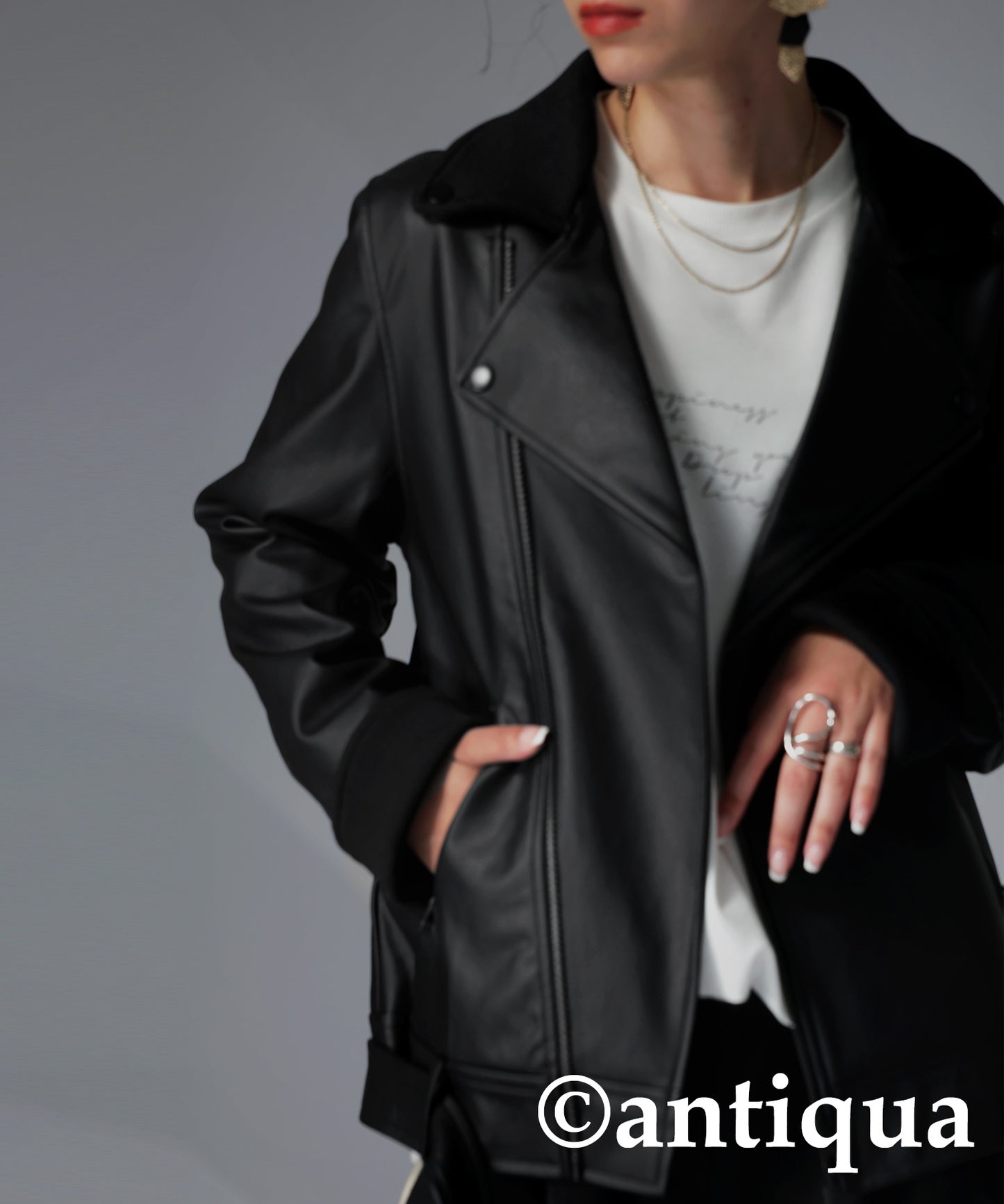 Ladies riders Jacket vegan leather