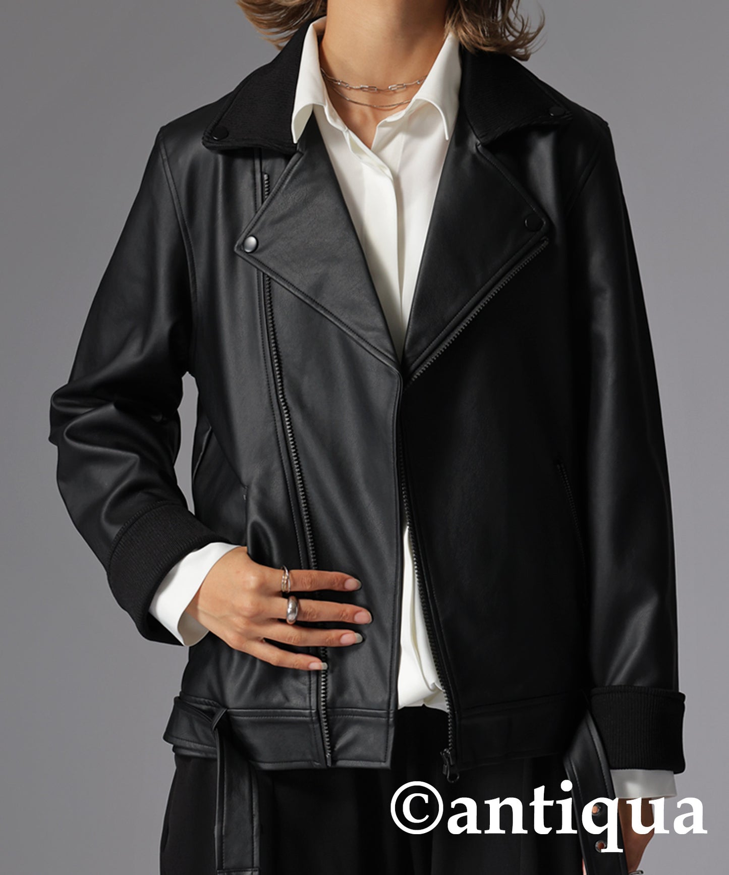 Ladies riders Jacket vegan leather