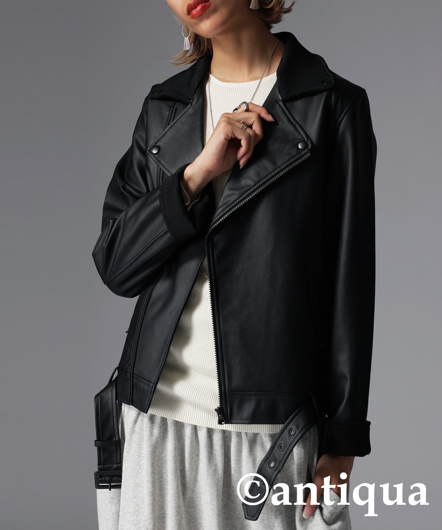 Ladies riders Jacket vegan leather