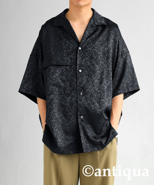 Paisley pattern open collar shirt Men's