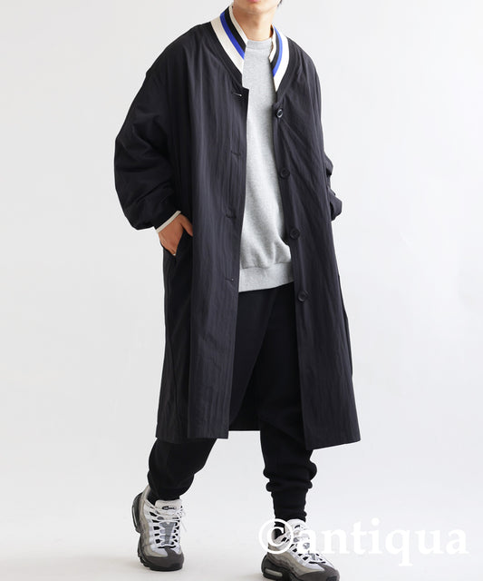 Men's long coat multi color collar