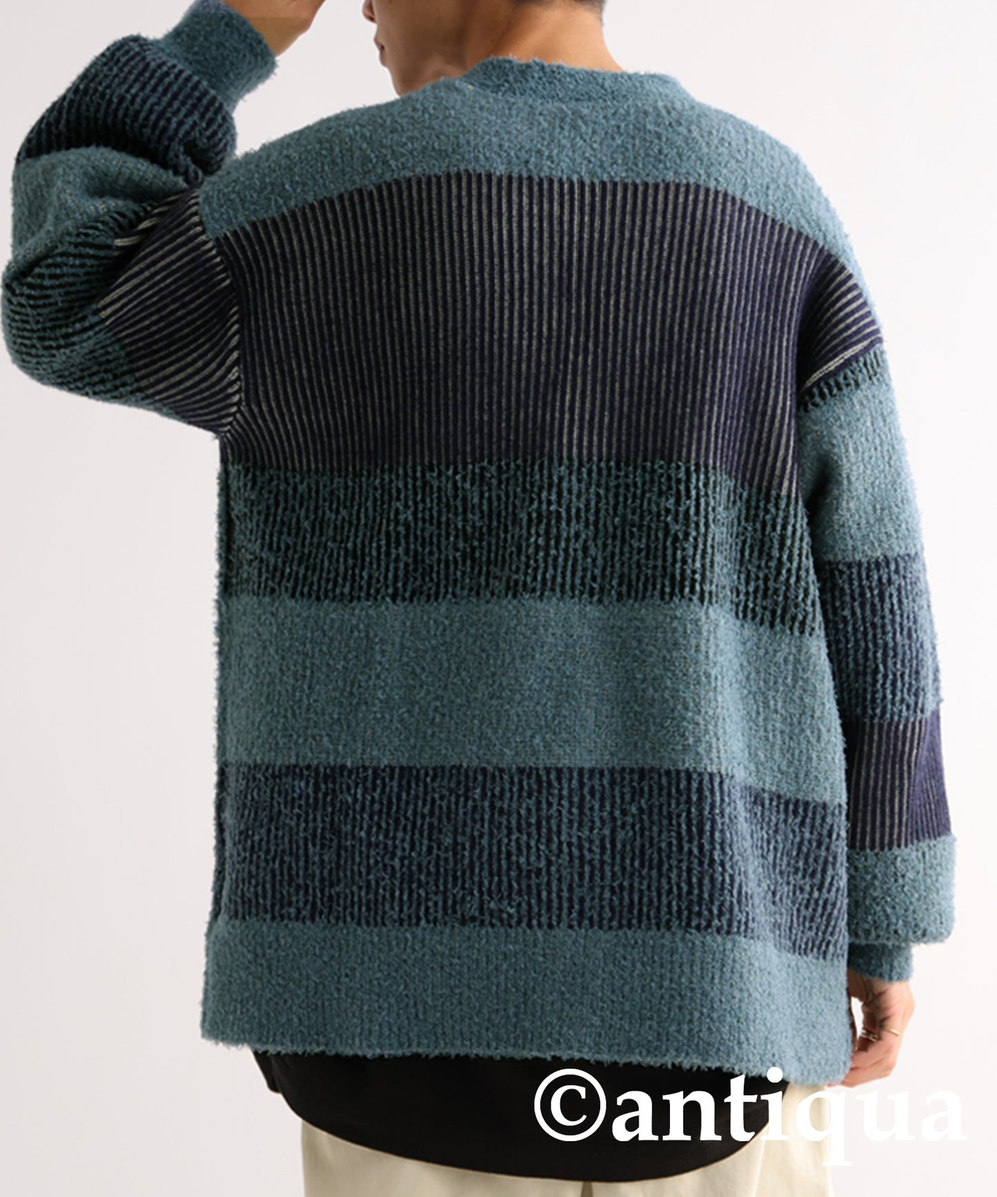 Stripe Knit Cardigan Men's